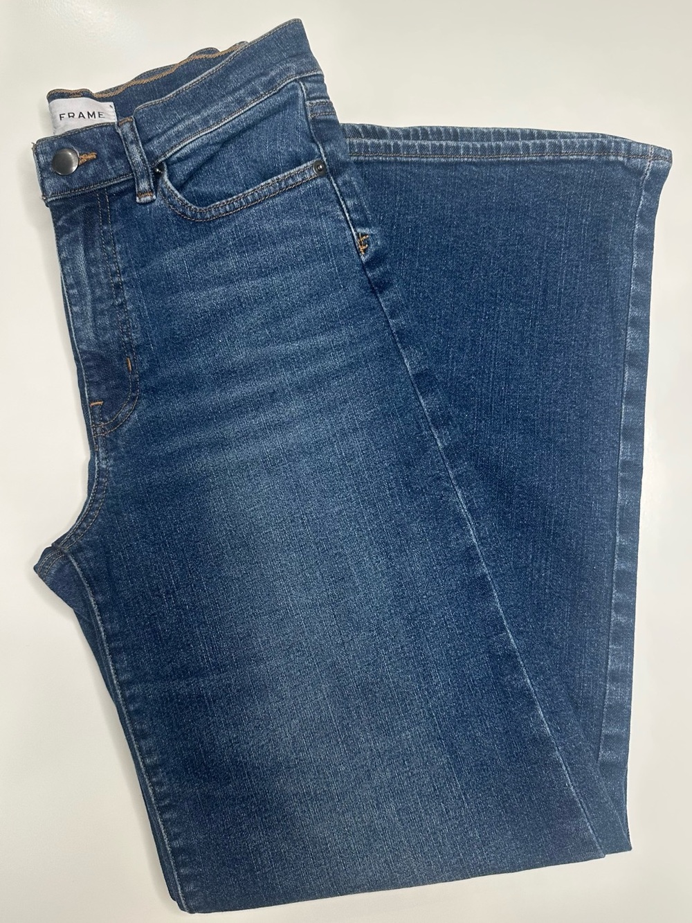 FRAME Le Slim Palazzo Wide Leg High Rise Jeans in Kinmount Sz 27 - Picture 5 of 8